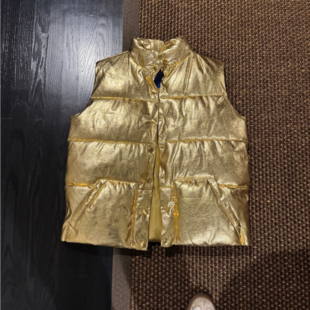 Simon Miller Metallic Gold Puffer Vest